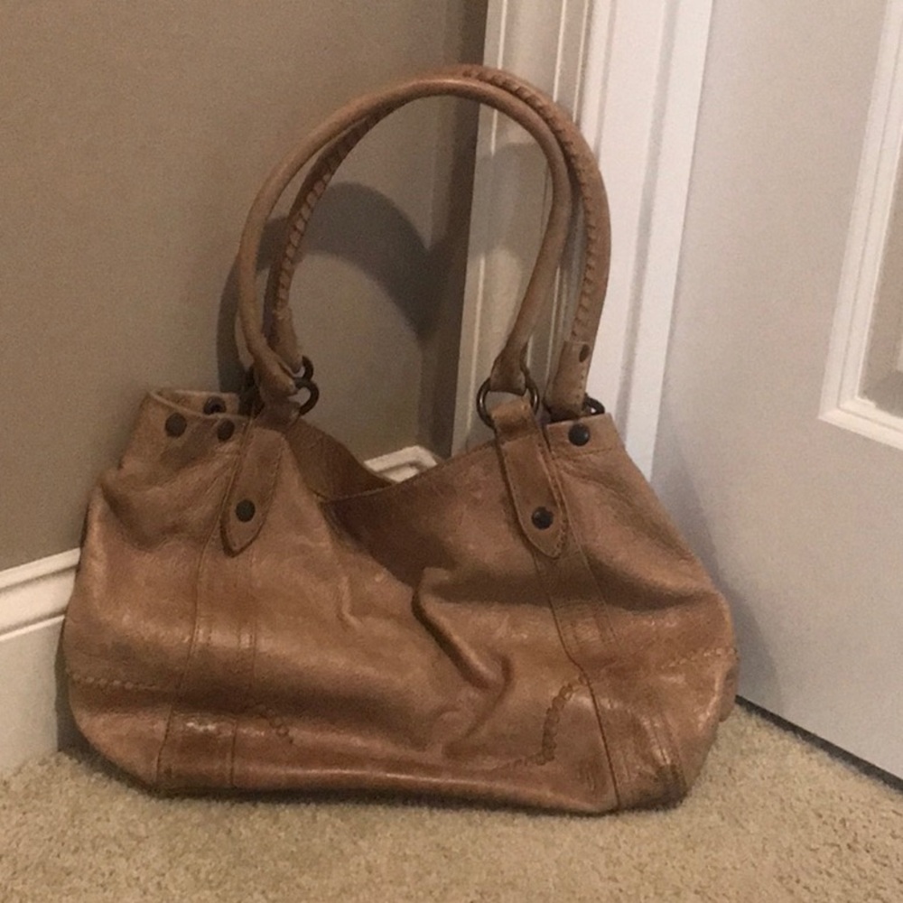 Frye Tan Leather Shoulder Bag